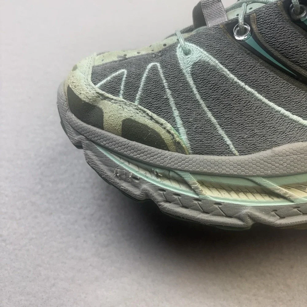 Hoka One One Stinson Trail Shoes Womens Size 9.5 Gray Mesh Running Sneakers